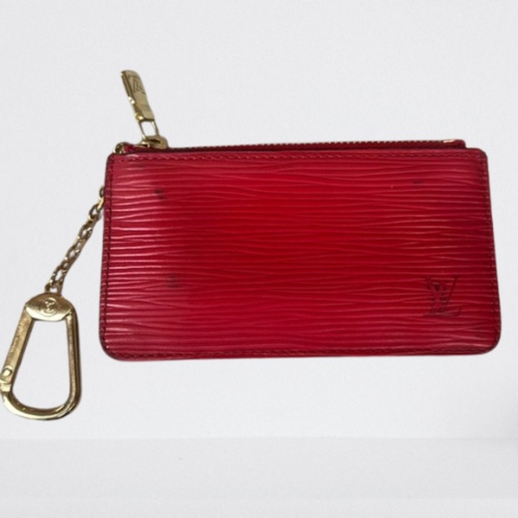 Louis Vuitton Handbags - Louis Vuitton Vintage Epi Leather Red Wallet Pochette Cles Pouch Keychain